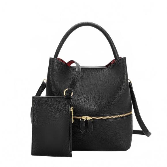 NEW MELIE BIANCO women's karianna vegan crossbody bag in black - Picture 6 of 7